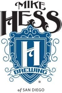 Mike Hess Brewing logo with black letters and blue shield