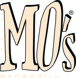 Urban Mos Bar and Grill tan logo with funky letters