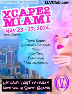 XCAPE2 Miami 2024 logo with a woman in a pink hat